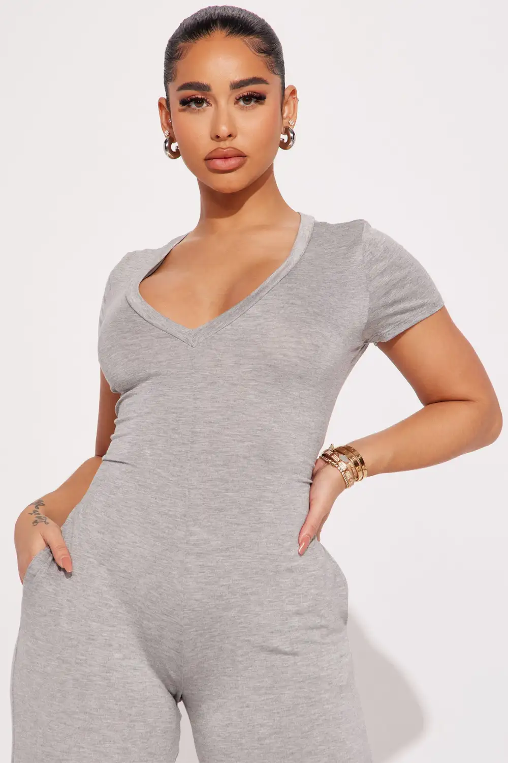 Perfect Weekend Jumpsuit - Heather Grey