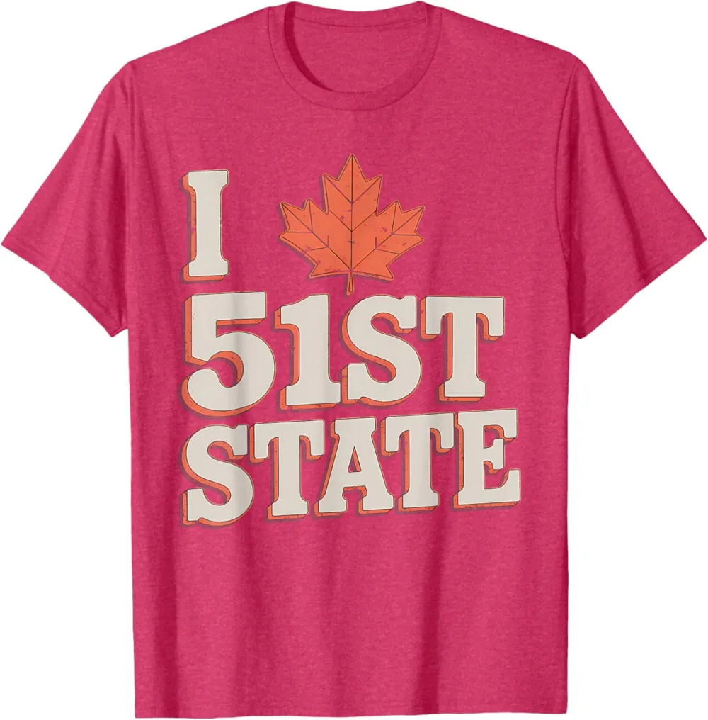 I Love 51St State Funny Red Heart Canada 51st State USA T-Shirt