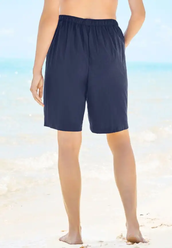 Taslon® Cover Up Board Shorts with Built-In Brief