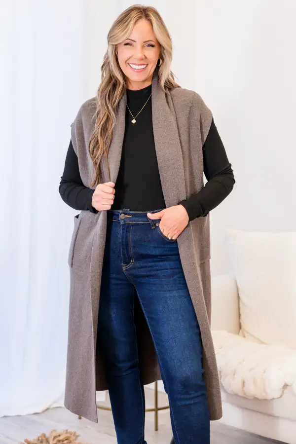 She's So Cute Cardigan, Grey