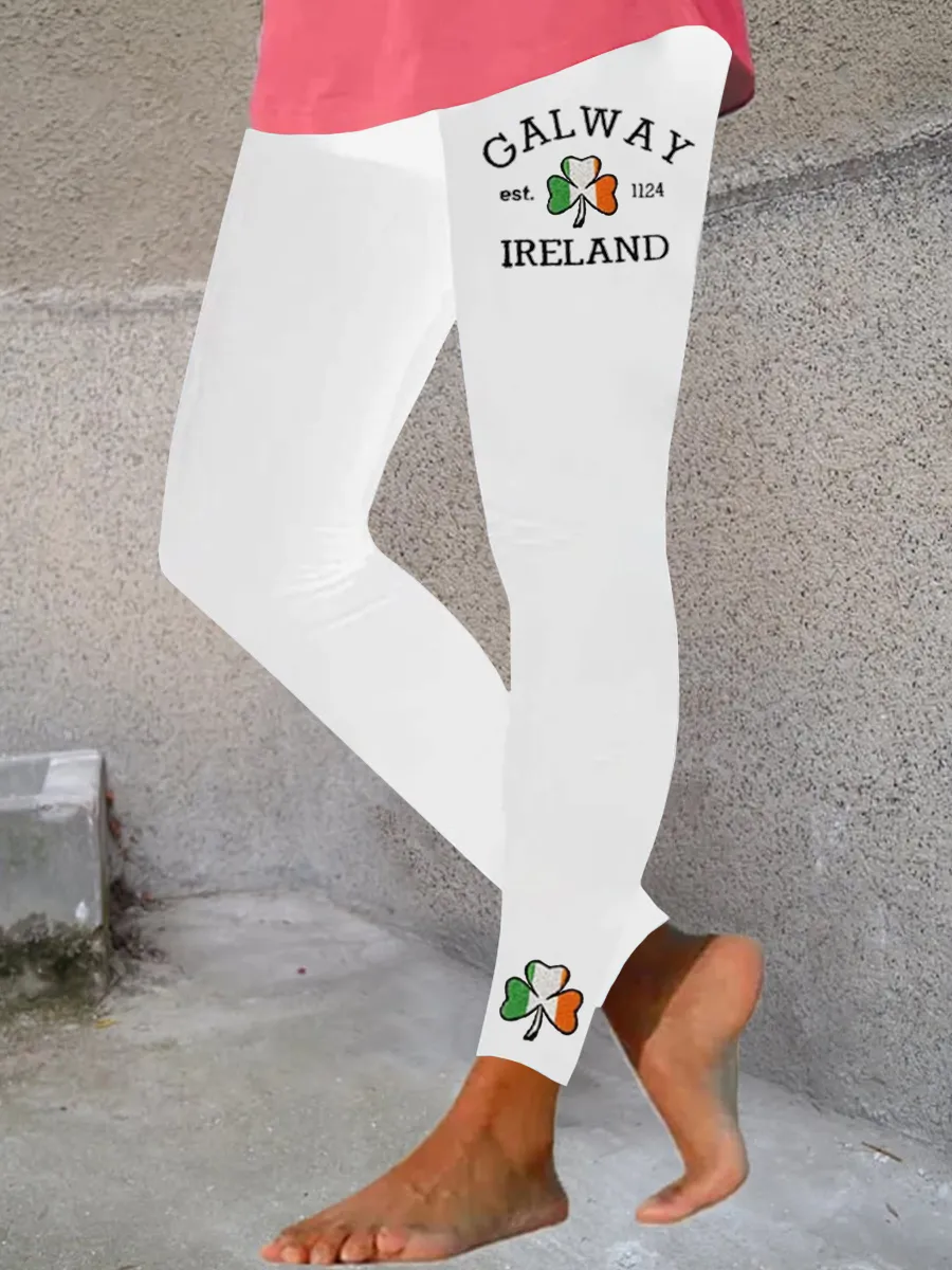 Women's St. Patrick's Day Printed Stretch Leggings