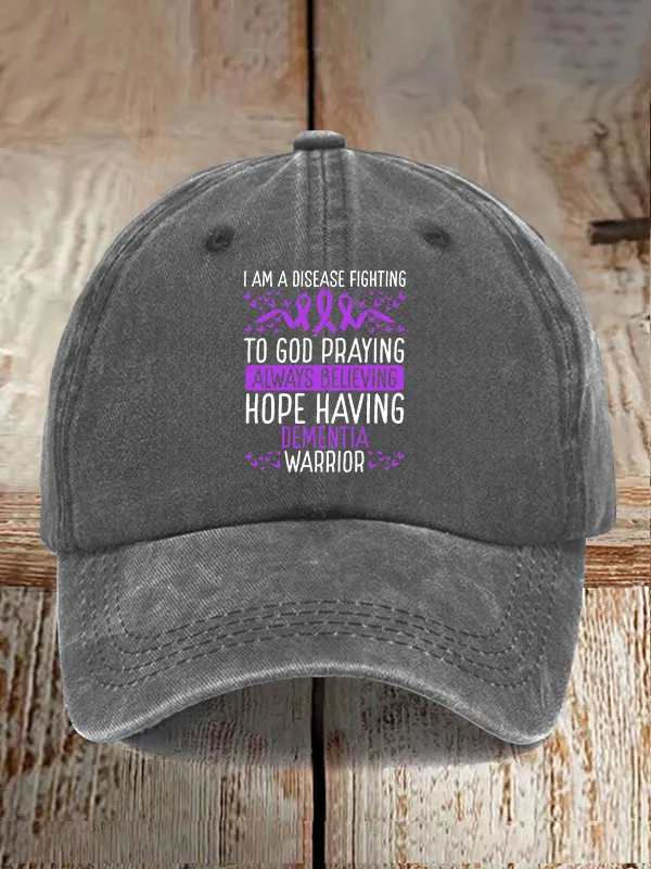 Dementia Warrior Alzheimers Awareness Ribbon Baseball Caps