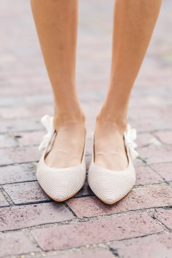 Ready For The Day Nude Sling Back Flats