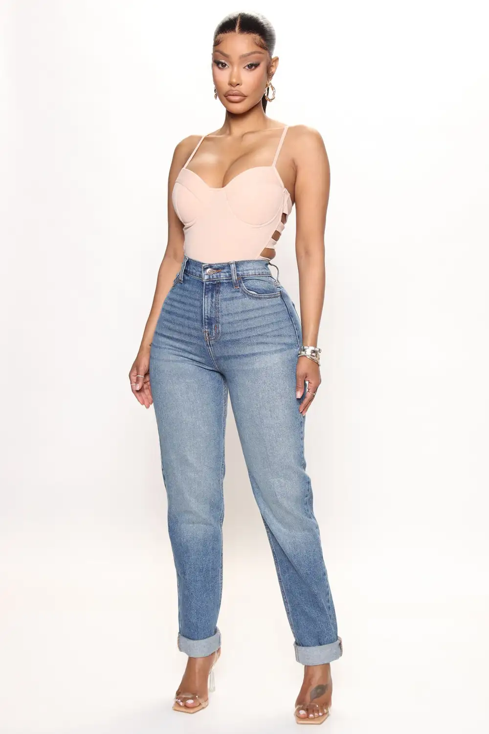 Tall I Got It From My Mama Jeans - Medium Wash