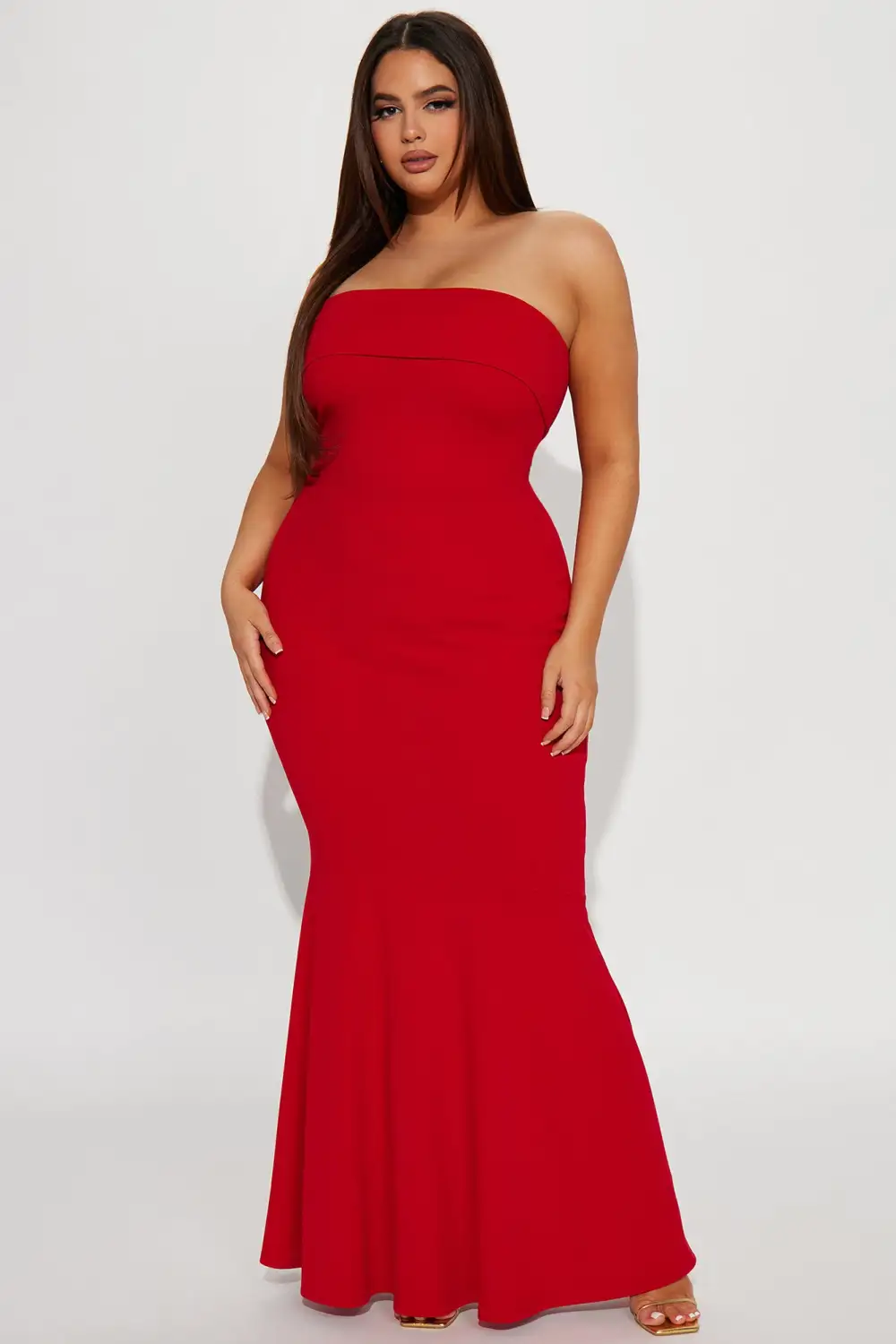 Kelly Mermaid Maxi Dress - Red