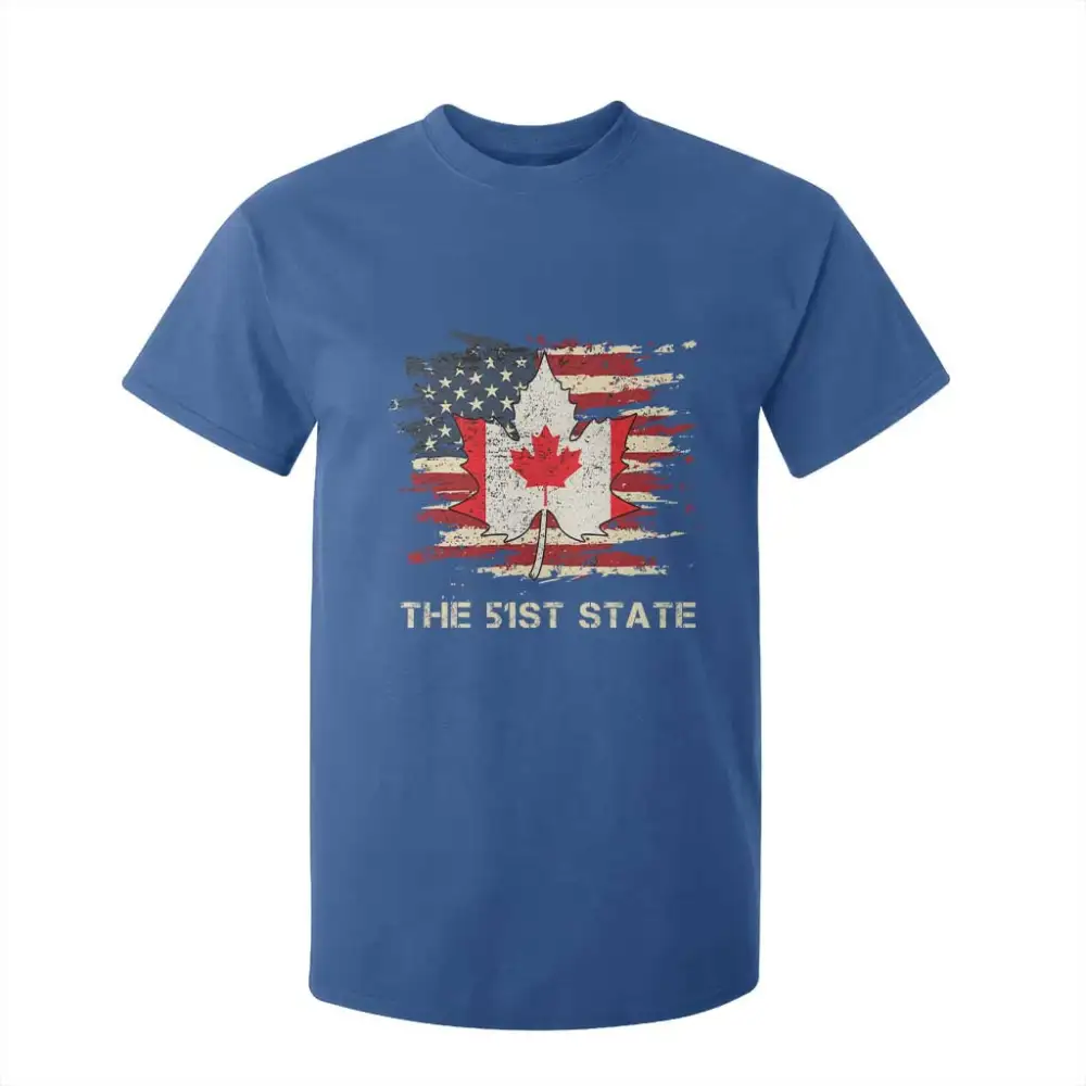 Canada The 51st State T Shirt For Kid Canadian Maple American Flag TS09