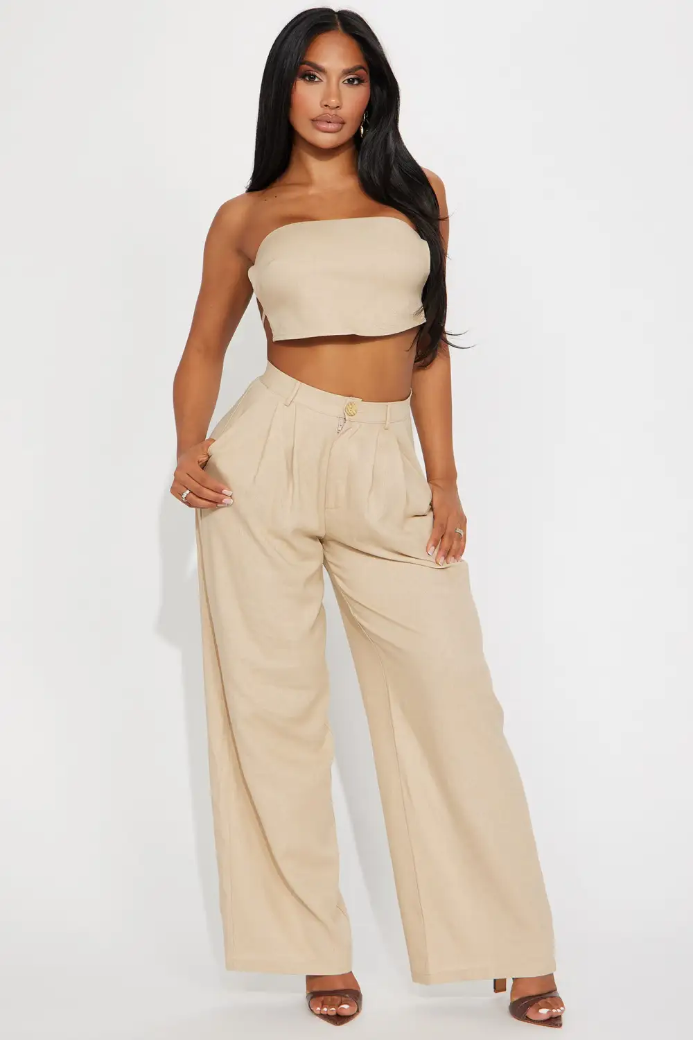 Verity Pant Set - Beige
