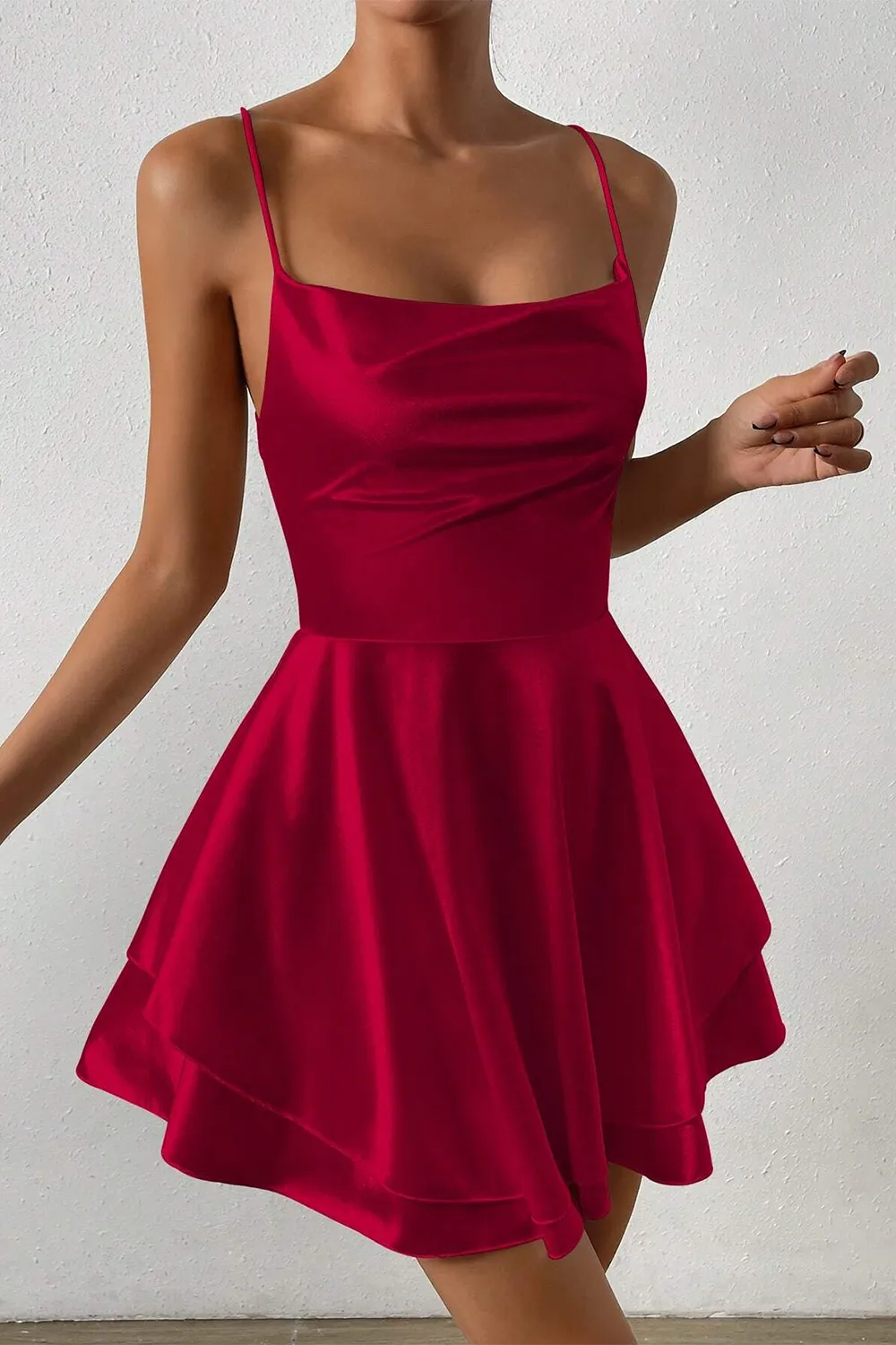 Ladies' Solid Color Spaghetti Strap Dress
