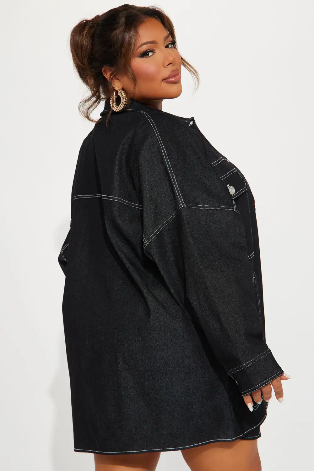 Super Babe Denim Skirt Set - Black Wash