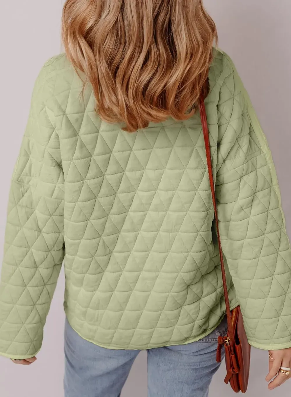 Women's Lightweight Diamond Quilted Jacket Casual Winter Open Front Button Down Puffer Coat Outwear Cardigan