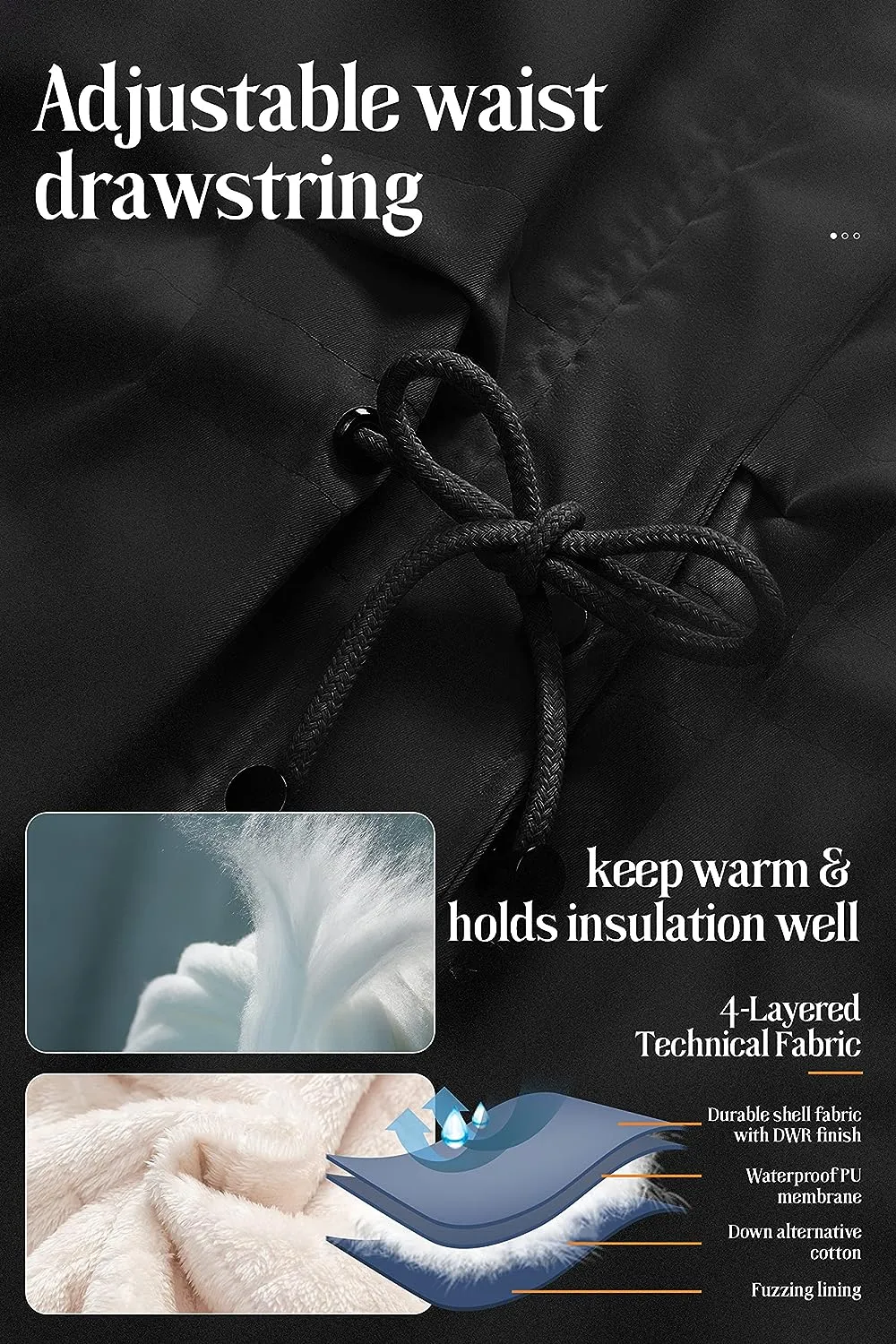 Women's Mid-Length Parka Winter Outerwear Jacket Soft Fleece Warm Snow Coat