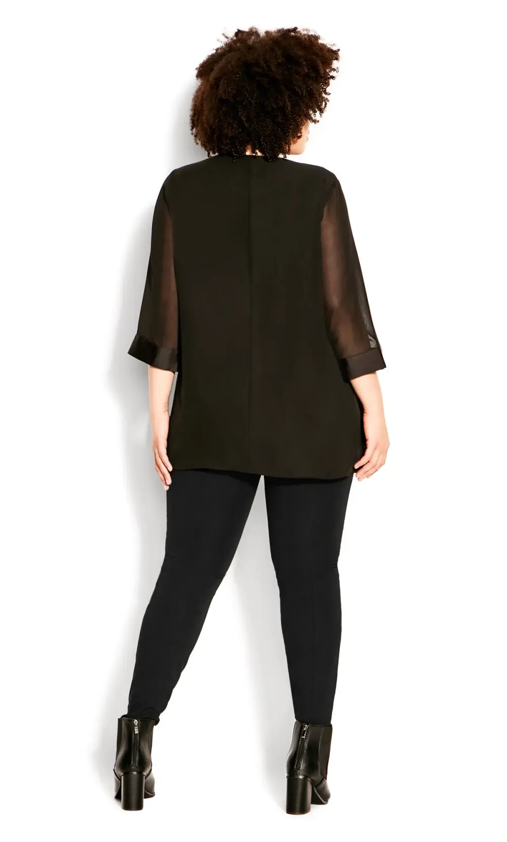 Evans Black Amy Leather Look Ponte Pant