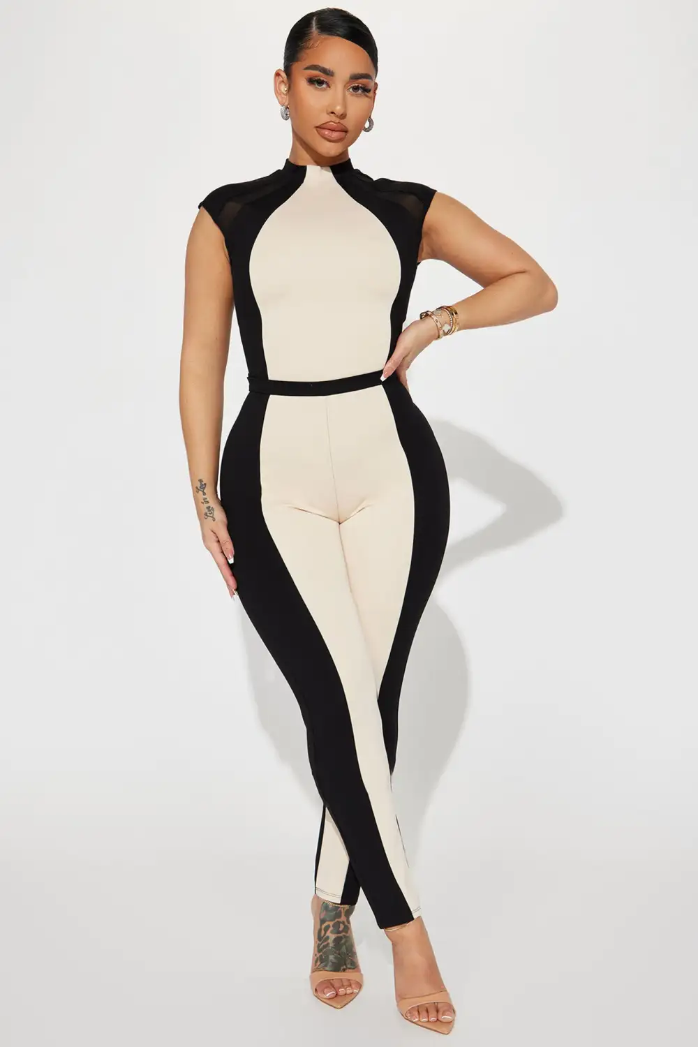 Available For You Legging Set - Taupe/combo