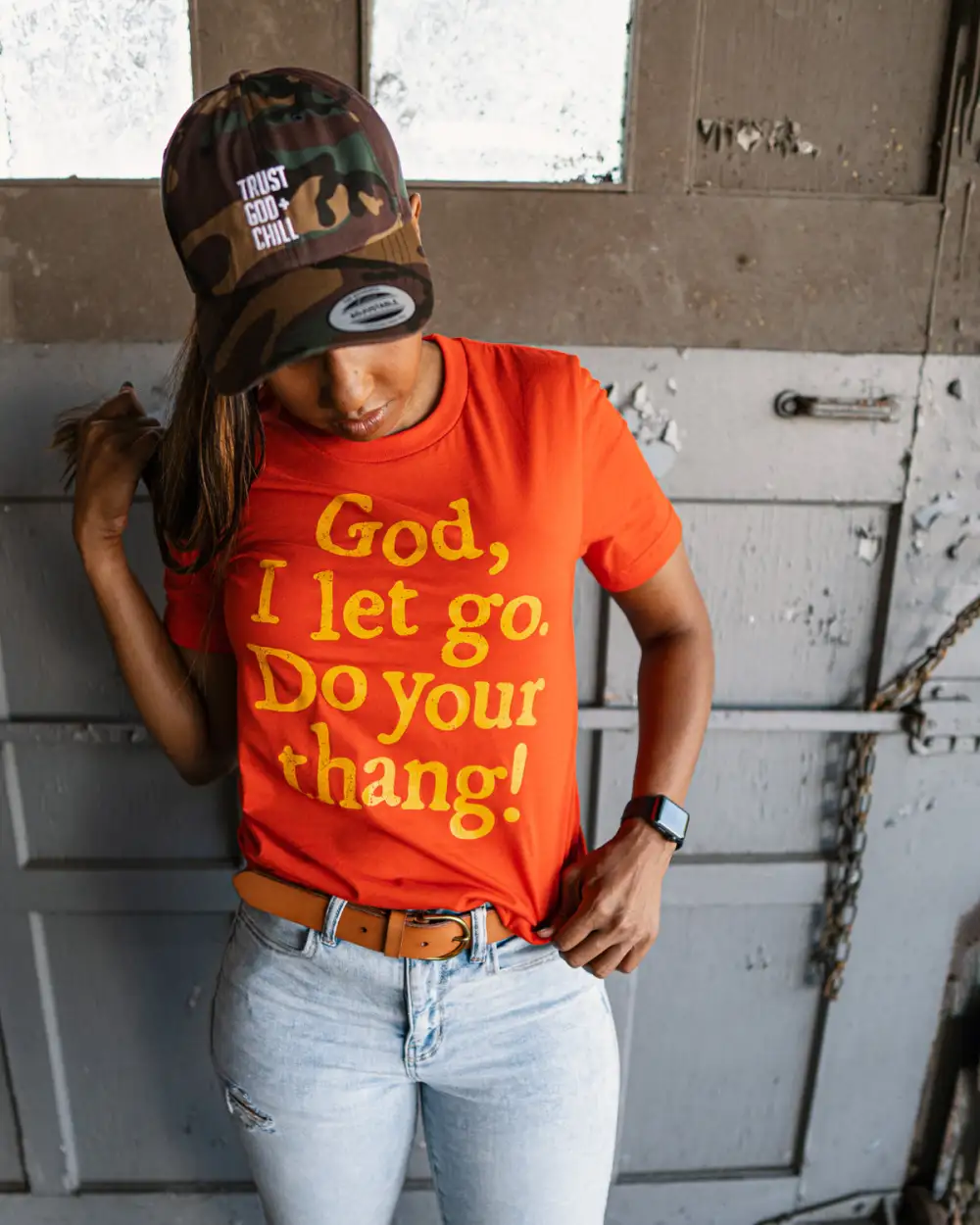 God, I Let Go. Do Your Thang! Adult Box T-Shirt