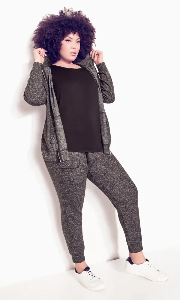 Evans Grey Hacci Plain Jacket