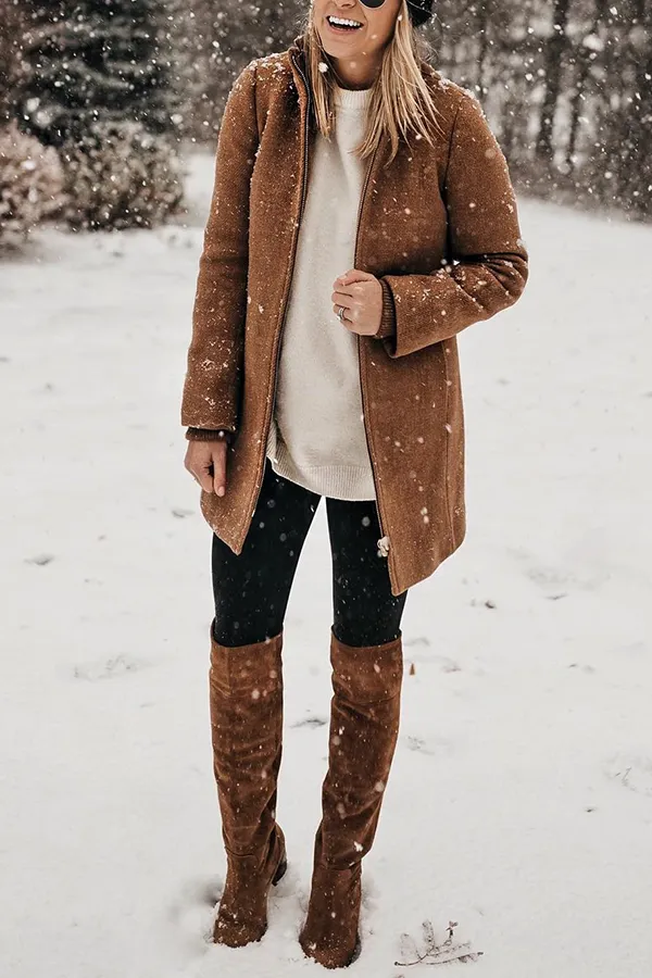 The Most Beautiful Winter Brown Coat
