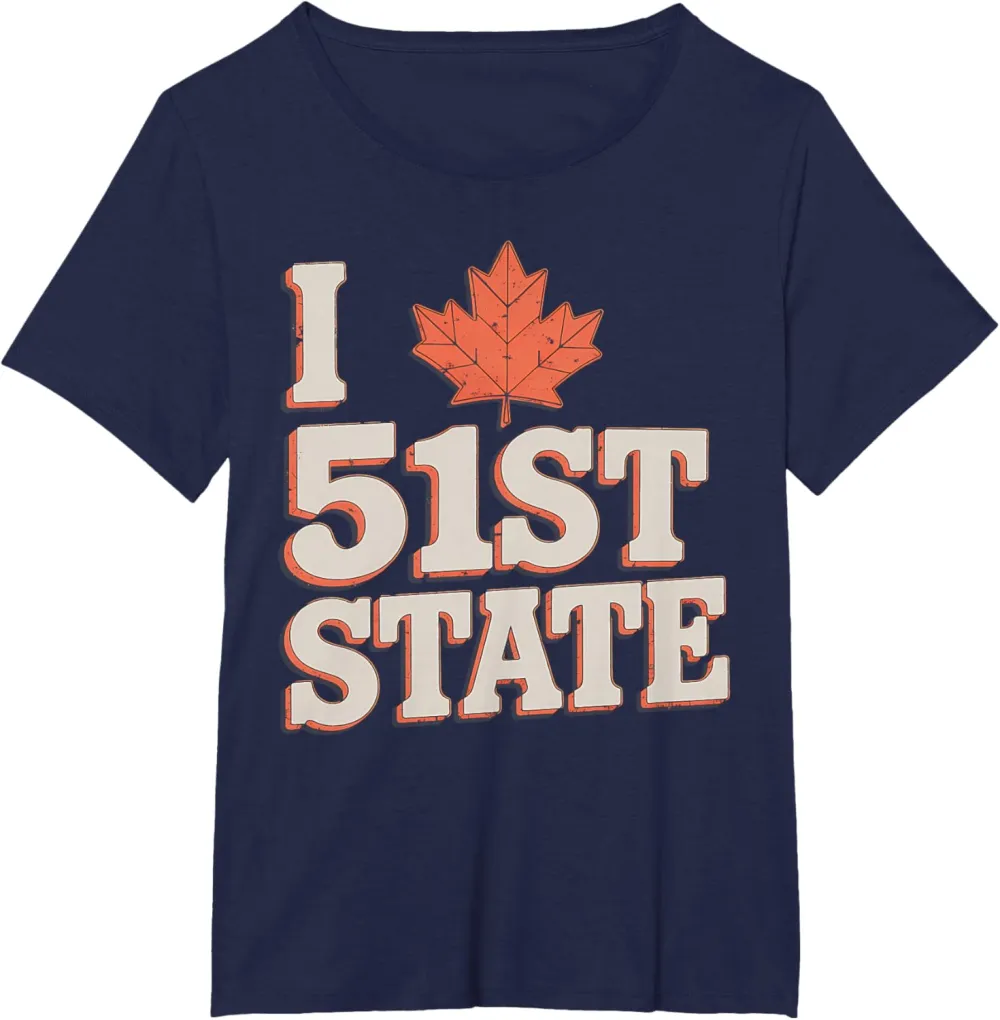 I Love 51St State Funny Red Heart Canada 51st State USA T-Shirt