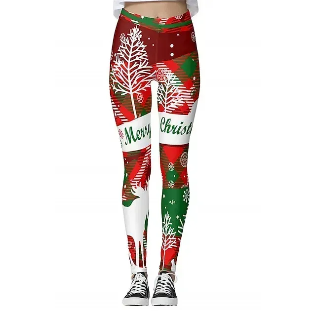 Santa Claus Leggings Jogger Pants Women's Christmas Christmas Christmas Eve Adults' Christmas New Year Eve Polyester Lycra Spandex Pants