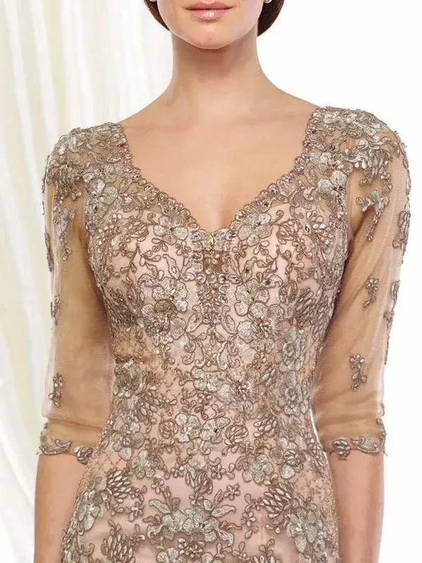 Floral lace tulle mermaid dress