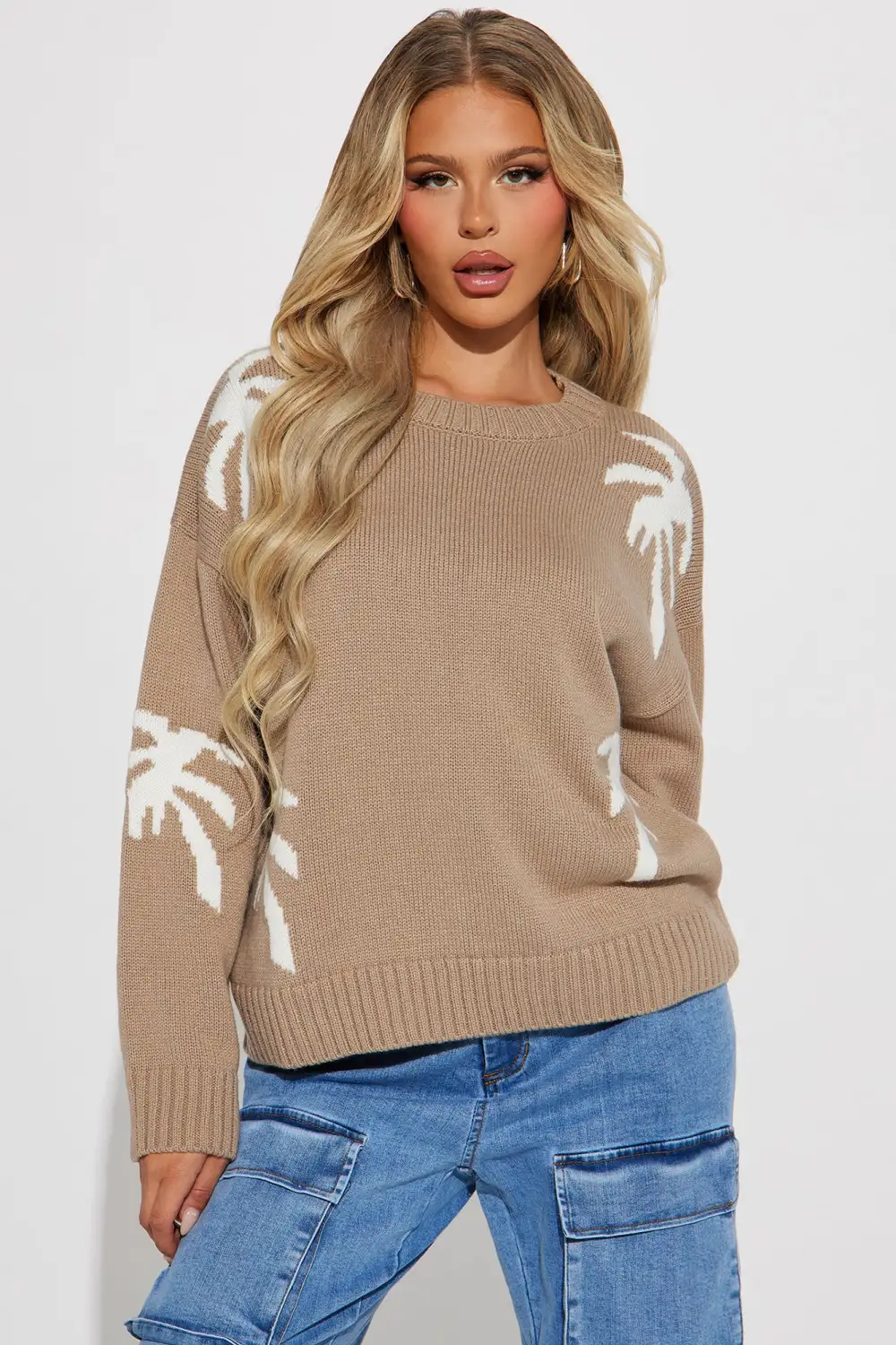 Livin' In The Palms Sweater - Brown/combo