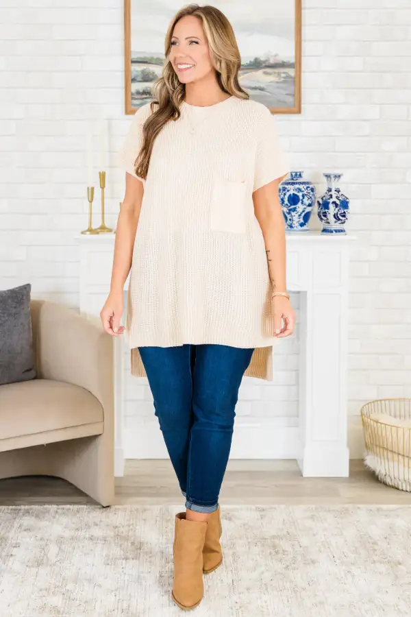 Imagine My World Sweater, Cream