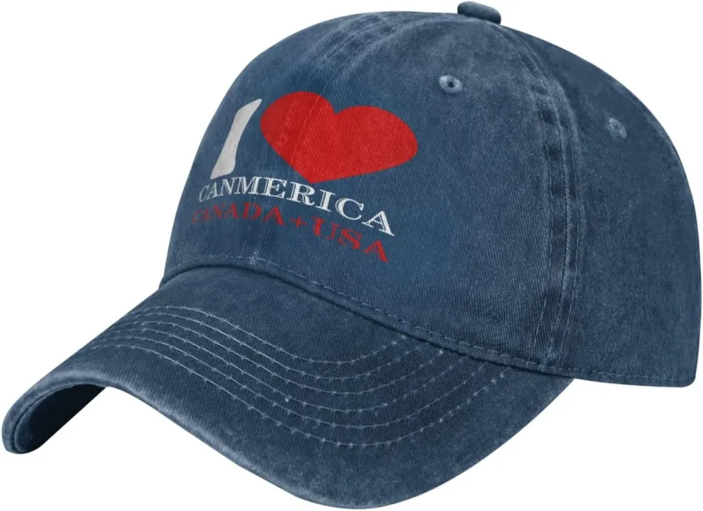 Funny Trump Oh Canada! 51st States Low Profile Cap Denim Hat