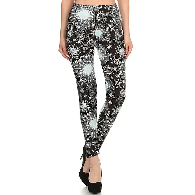 Santa Claus Leggings Jogger Pants Women's Christmas Christmas Christmas Eve Adults' Christmas New Year Eve Polyester Lycra Spandex Pants