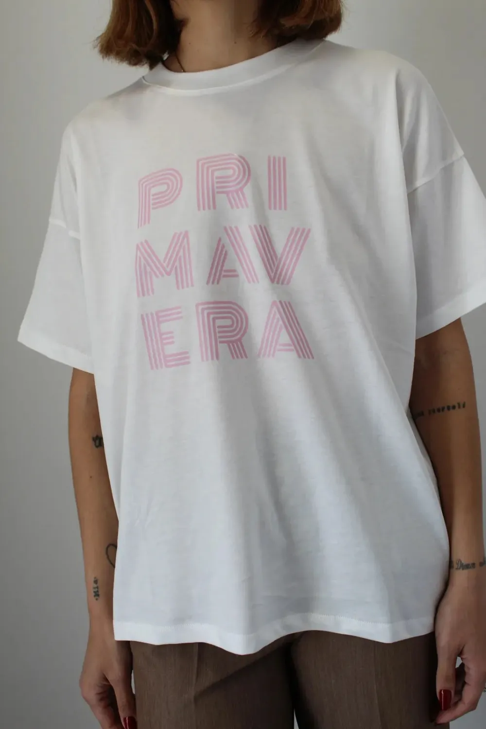 Inset Detail Graphic Crewneck Cotton Tee Staple
