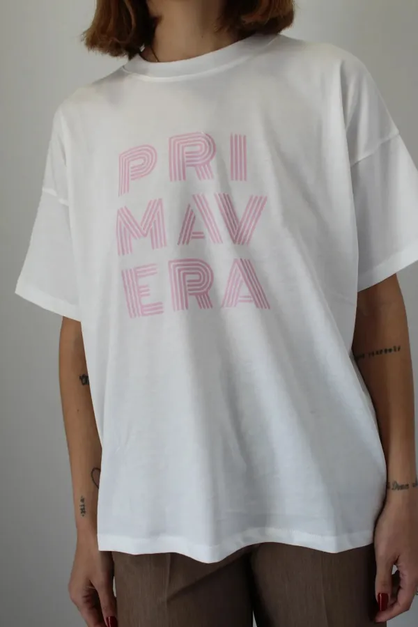 Inset Detail Graphic Crewneck Cotton Tee Staple