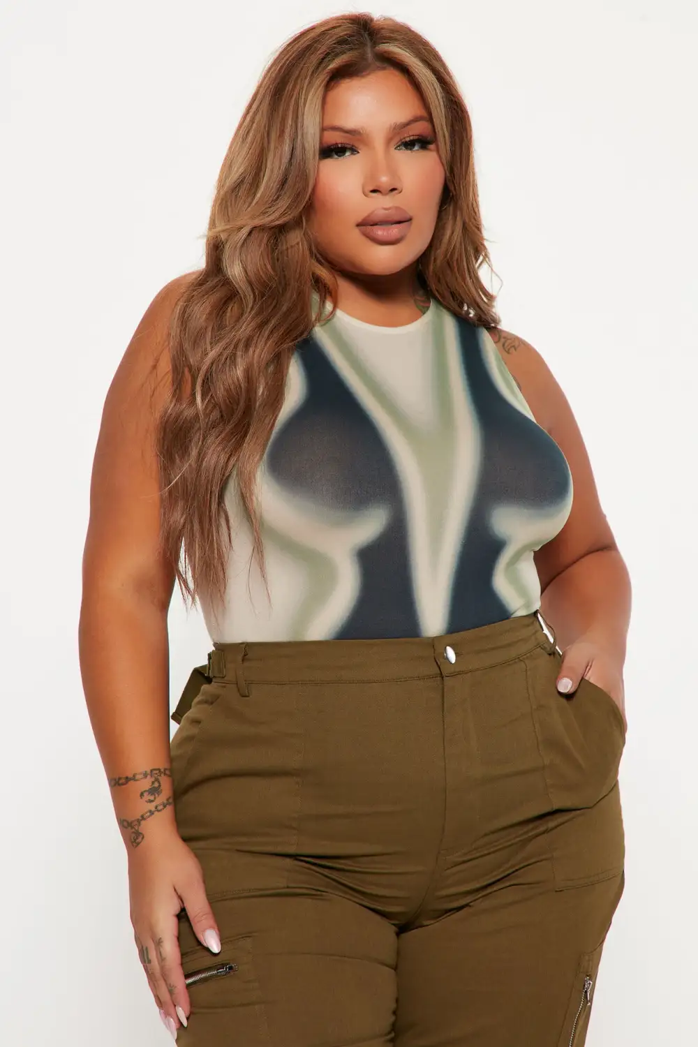 Out Of Body Experience Bodysuit - Taupe