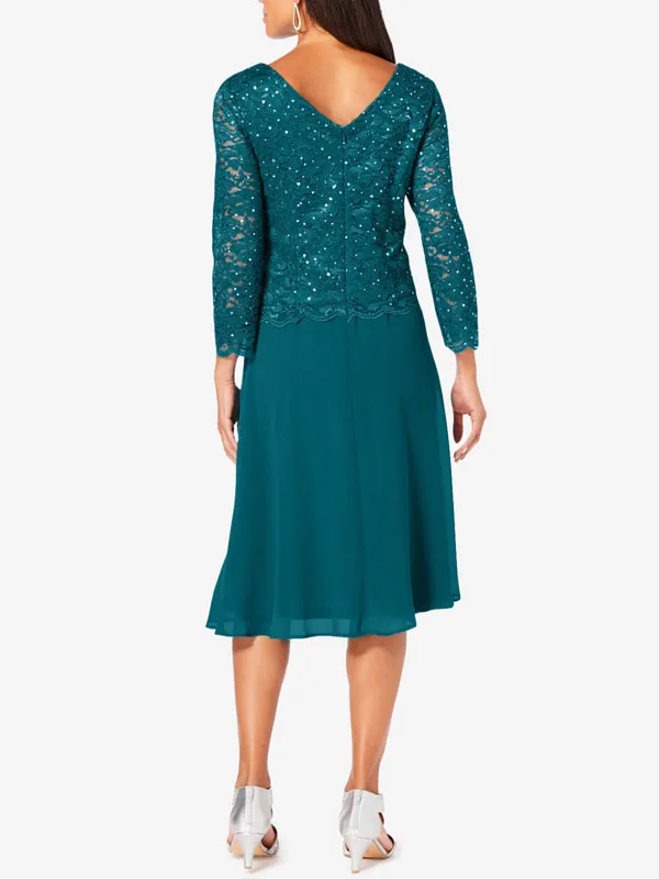 embellished lace temperament women's dress