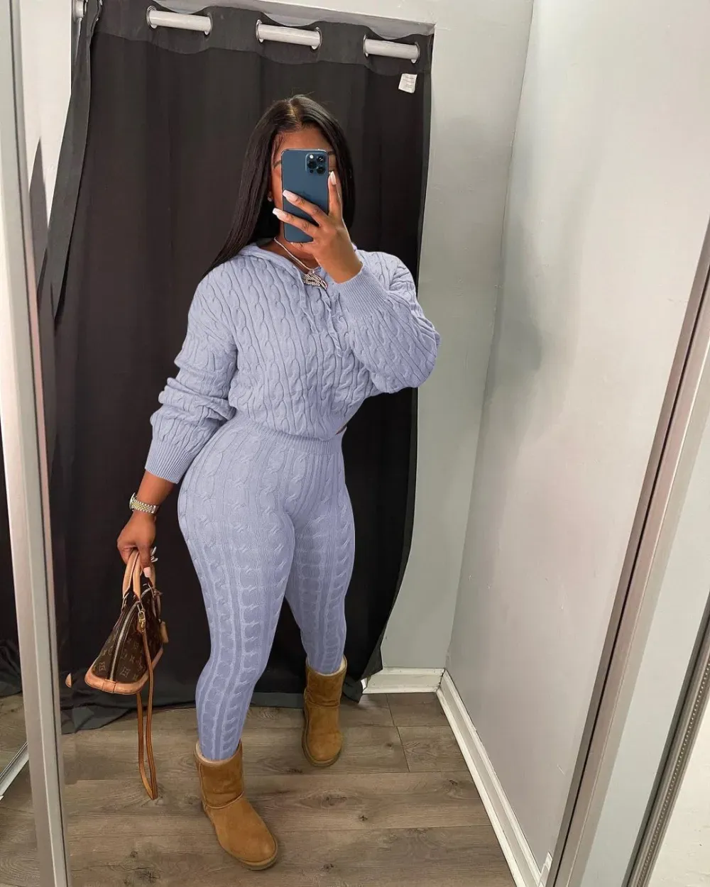 Knit Two Piece Outfits For Women Sweater Sets