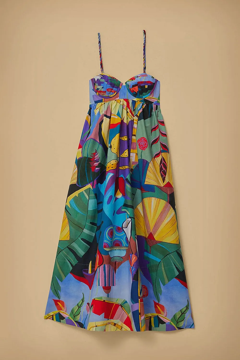 Tropical Scenario Sleeveless Maxi Dress