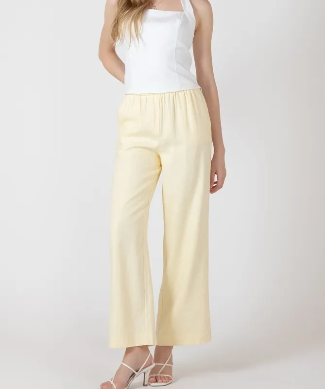 Linen Blend Halter Tank Top