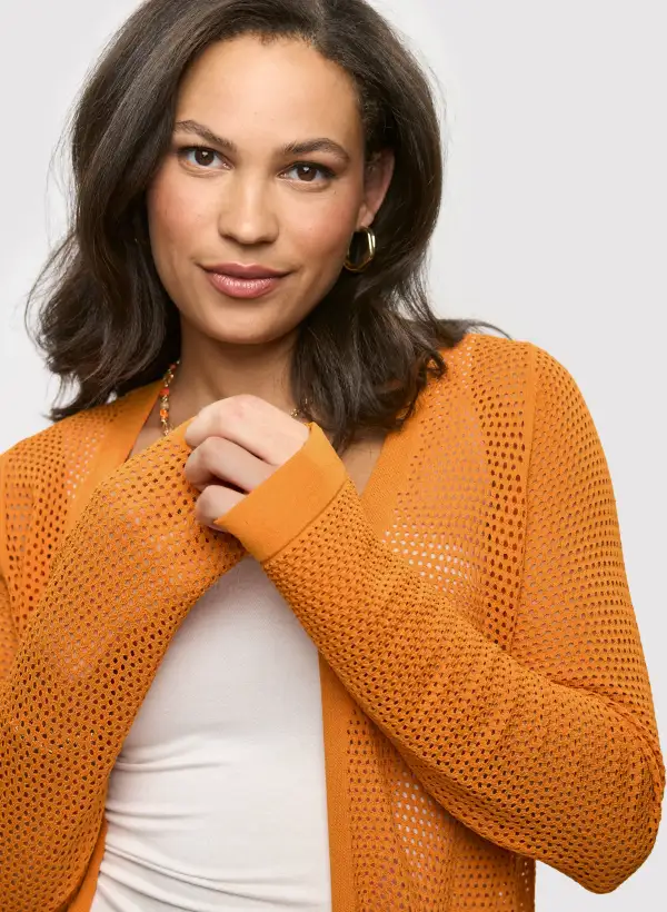 Openwork Long Cardigan