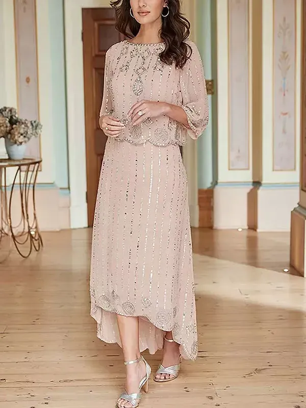 Sequined Elegant Sophisticated Ladies Dress