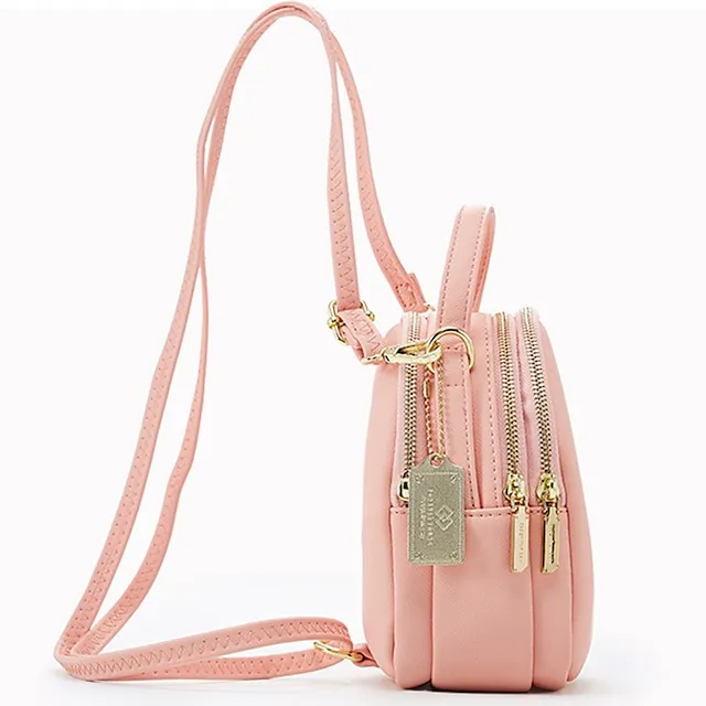 Women's Crossbody Bag School Bag Bookbag Daily Light Blue Wine Lotus color