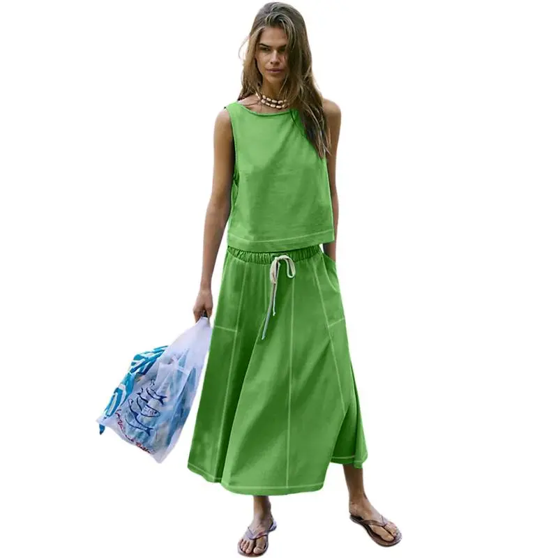 Women's 2 Piece Skirt Sets Summer Matching Sets