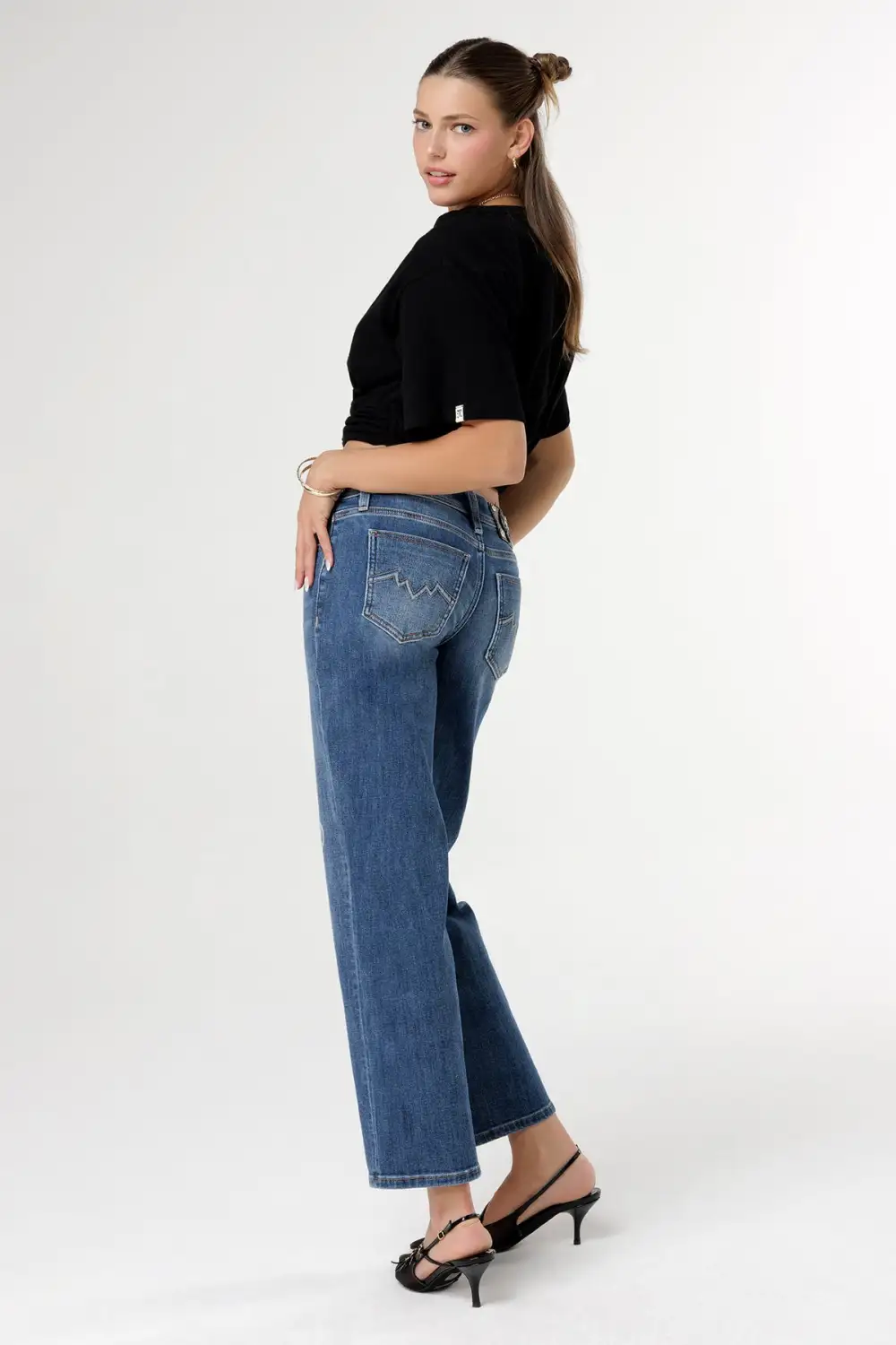 Double Fleur Wide Jeans