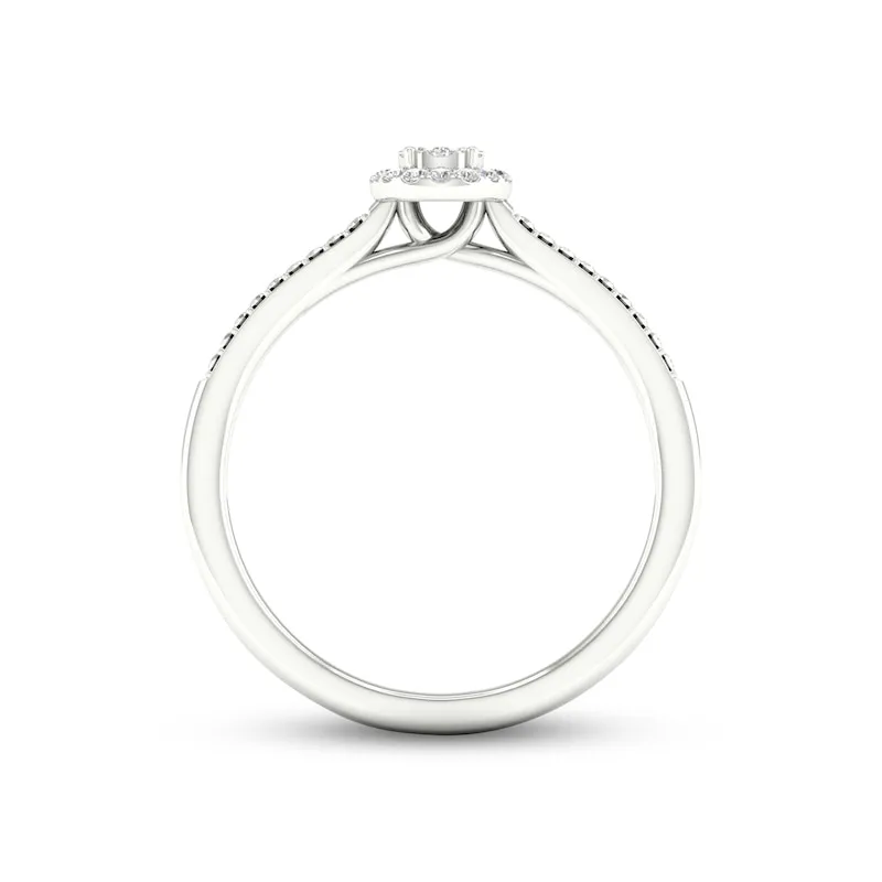 Diamond Promise Ring 1/20 ct tw Round-cut Sterling Silver