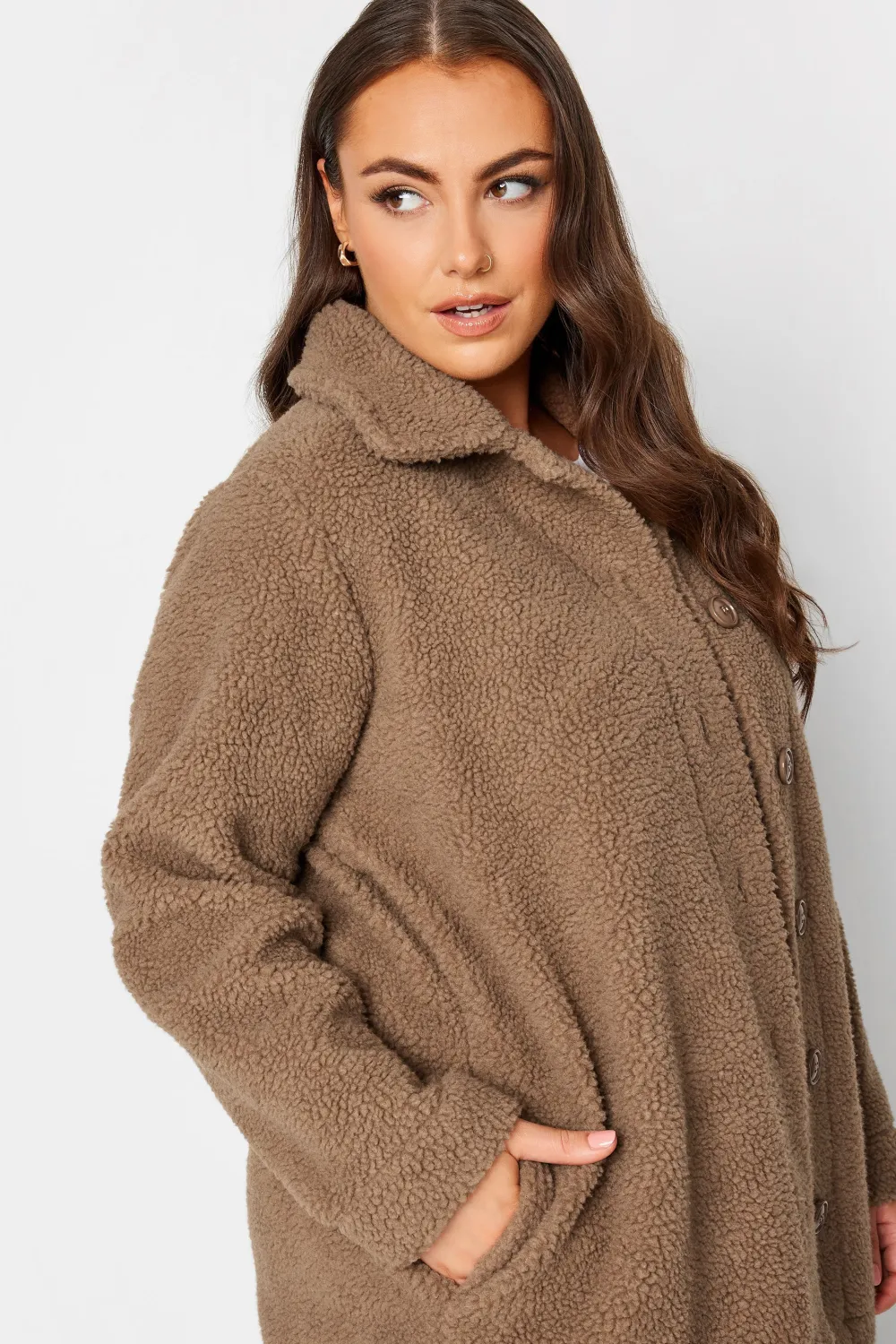 YOURS Curve Black Teddy Fleece Jacket