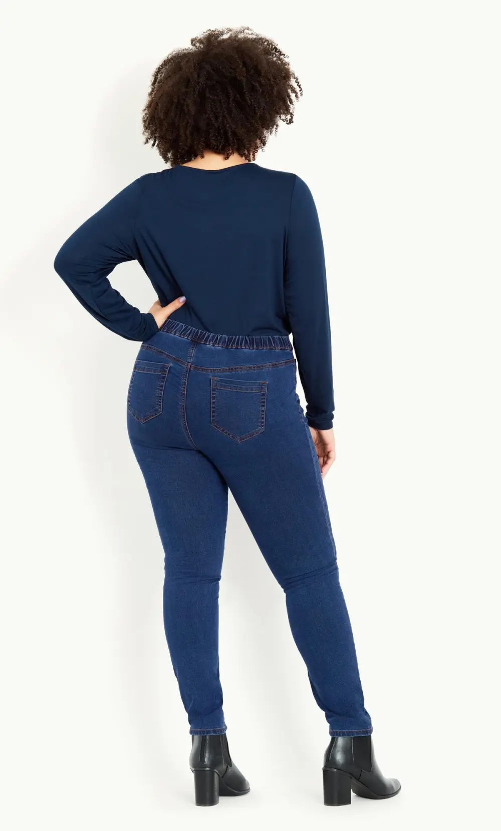 Evans Blue Mid Wash Denim Jegging