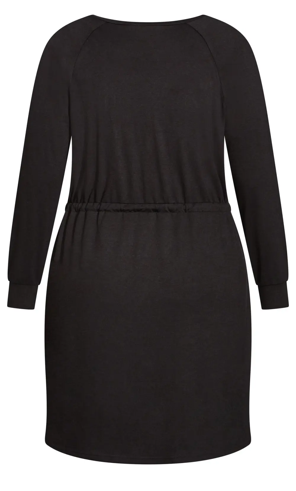 Evans Black Essential Drawstring Waist Mini Dress