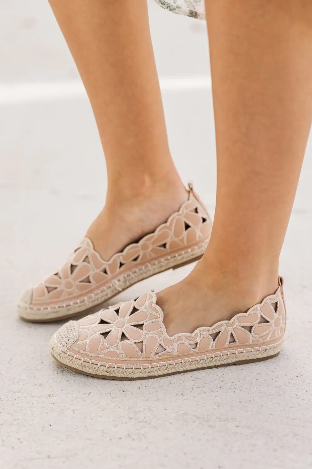 Cloud Breeze Nude Brown Espadrille Flat