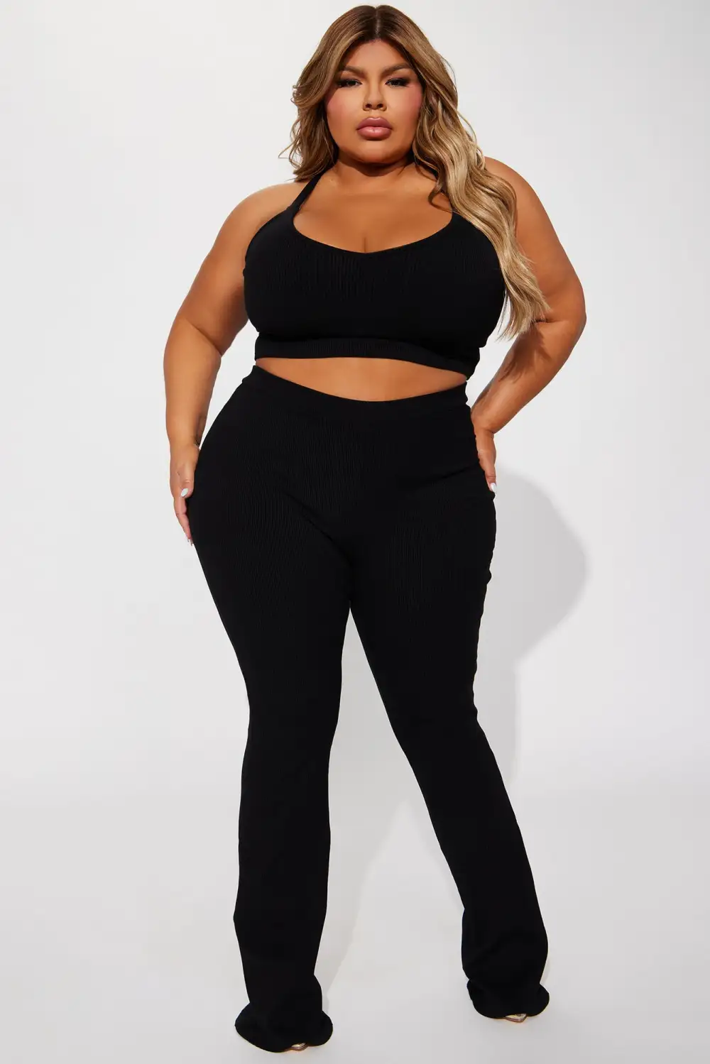 Elliana Snatched Pant Set - Black