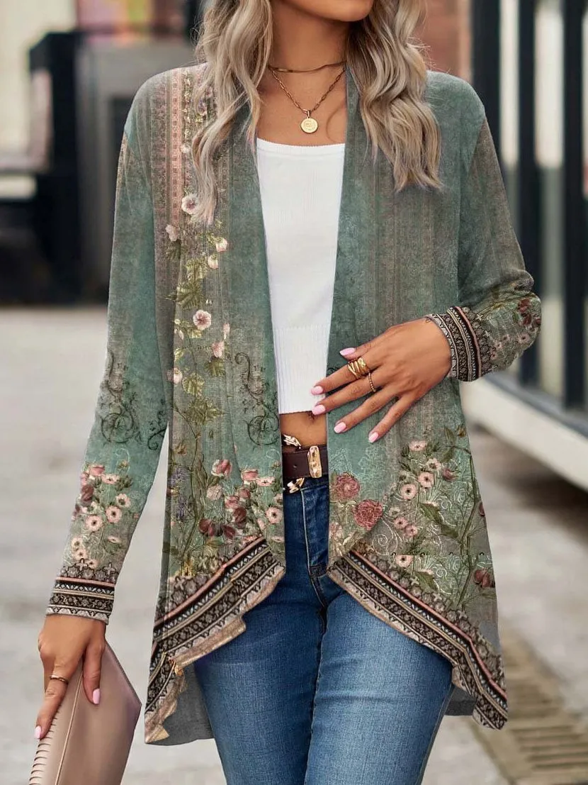 （Clearance Sale⚡）- Casual Loose Printed Kimono Jacket
