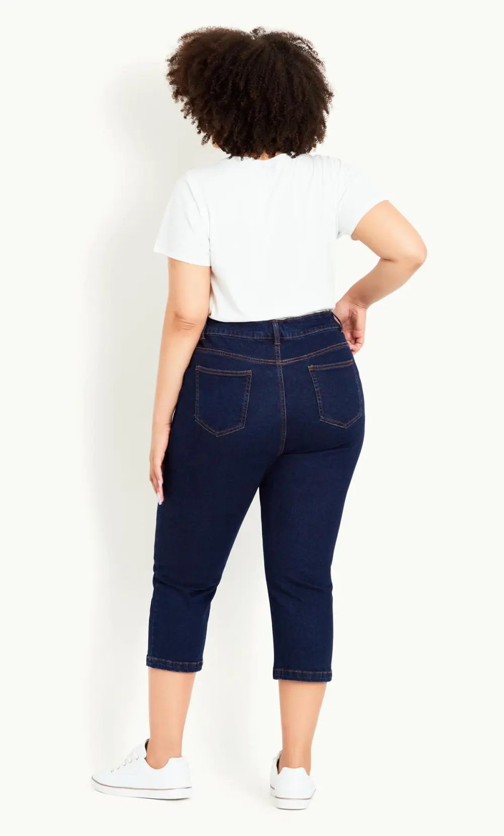 Evans Blue Dark Wash Cropped Jeans