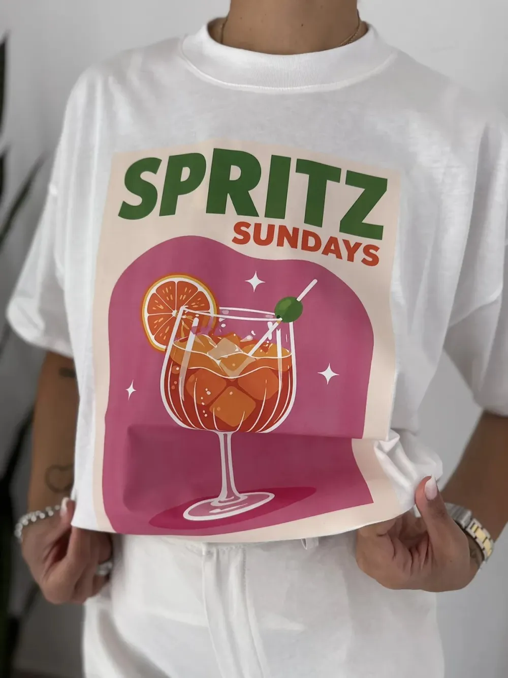 Relaxed Graphic Crewneck Cotton Tee Piece