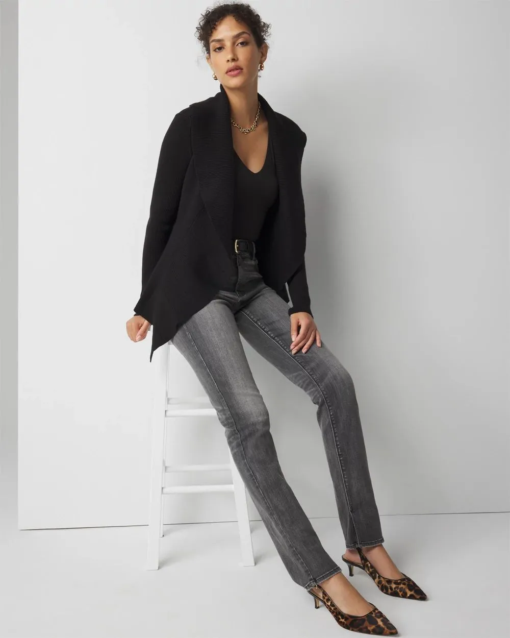 Long Sleeve Open Ruffled Cardigan