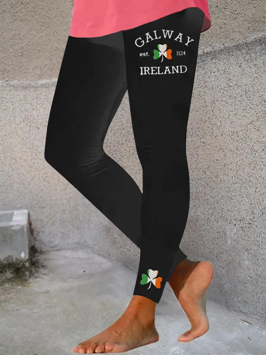 Women's St. Patrick's Day Printed Stretch Leggings